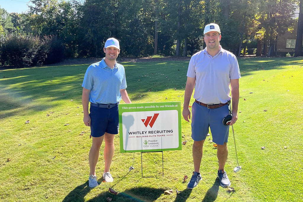 Whitley Recruiting team members at the Frankie Lemmon Golf Tournament